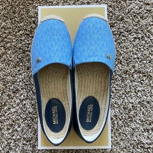 Michael Kors Women's Kendrick Slip-On Espadrille Flats Blue